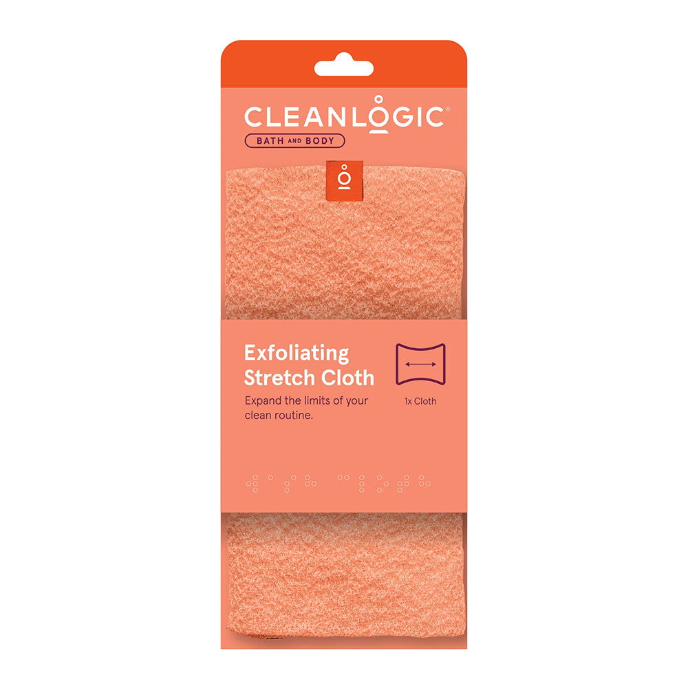 Clean Logic Stretch Bath and Shower Cloth, Assorted Colors, 1 Ea